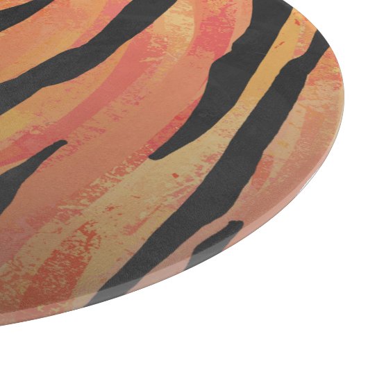 Tiger Hot orange und Black Print Schneidebrett (Ecke)