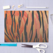 Tiger Hot orange und Black Print Seidenpapier (Handwerk)