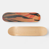 Tiger Hot orange und Black Print Skateboard (Horizontal)