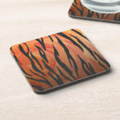 Tiger Hot orange und Black Print Untersetzer (Linke Seite)