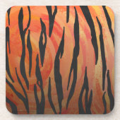 Tiger Hot orange und Black Print Untersetzer (Vorderseite)