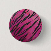 Tiger Hot Pink und Black Print Button (Vorderseite)
