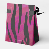 Tiger Hot Pink und Black Print Geschenkschachtel (Rückseite)