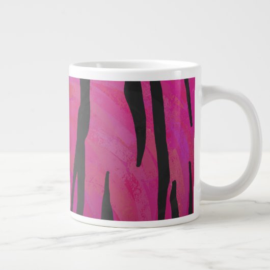 Tiger Hot Pink und Black Print Jumbo-Tasse (Rechts)
