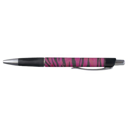 Tiger Hot Pink und Black Print Kugelschreiber (Unterseite)