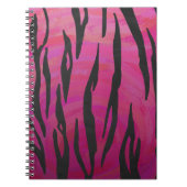 Tiger Hot Pink und Black Print Notizblock (Vorderseite)