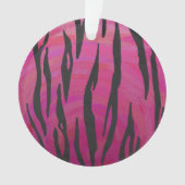 Tiger Hot Pink und Black Print Ornament (Vorderseite)