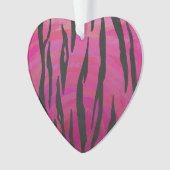 Tiger Hot Pink und Black Print Ornament (Vorderseite)