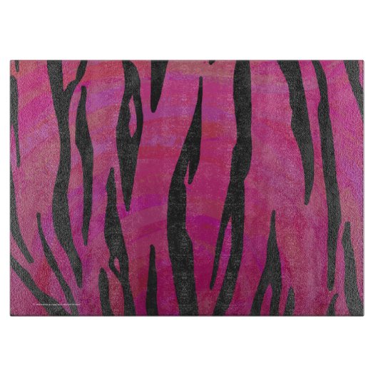 Tiger Hot Pink und Black Print Schneidebrett (Vorderseite)