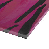 Tiger Hot Pink und Black Print Schneidebrett (Ecke)