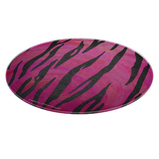 Tiger Hot Pink und Black Print Schneidebrett (Ecke)