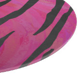 Tiger Hot Pink und Black Print Schneidebrett (Ecke)