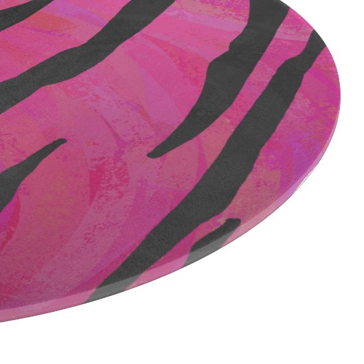 Tiger Hot Pink und Black Print Schneidebrett (Ecke)