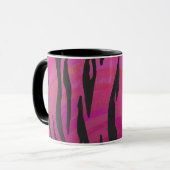 Tiger Hot Pink und Black Print Tasse (Vorderseite Links)