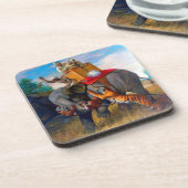 Tiger Hunting Briton Rivière 1920 Getränkeuntersetzer (Linke Seite)