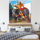 Tiger Hunting Briton Rivière 1920 Leinwanddruck (Insitu (Schlafzimmer))