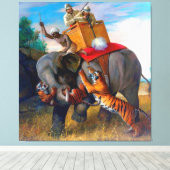 Tiger Hunting Briton Rivière 1920 Leinwanddruck (Insitu (Holzboden))