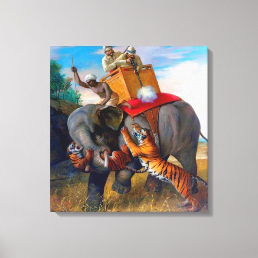 Tiger Hunting Briton Rivière 1920 Leinwanddruck (Vorderseite)