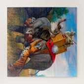 Tiger Hunting Briton Rivière 1920 Puzzle (Horizontal)