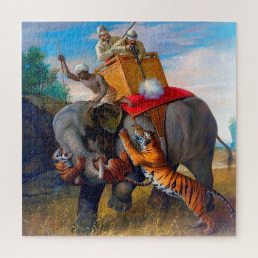 Tiger Hunting Briton Rivière 1920 Puzzle (Vertikal)
