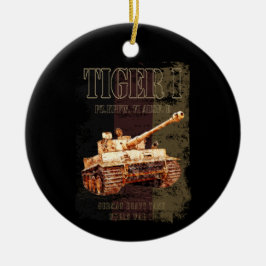 Tiger I - Deutscher Hochtank WWII mit deutscher Fl Keramik Ornament