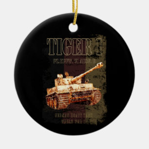 Tiger I - Deutscher Hochtank WWII mit deutscher Fl Keramik Ornament