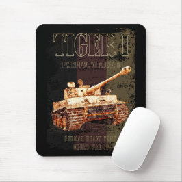 Tiger I - Deutscher Hochtank WWII mit deutscher Fl Mousepad