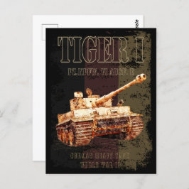 Tiger I - Deutscher Hochtank WWII mit deutscher Fl Postkarte