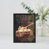 Tiger I - Deutscher Hochtank WWII mit deutscher Fl Postkarte (Stehend Vorderseite)