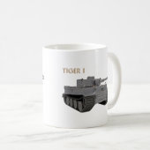 Tiger I Deutscher WW2-Tank Kaffeetasse (VorderseiteRechts)