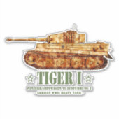 Tiger I. Weltkrieg Zweiter deutscher Panzer Aufkleber (Vorderseite)