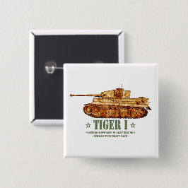 Tiger I. Weltkrieg Zweiter deutscher Panzer Button