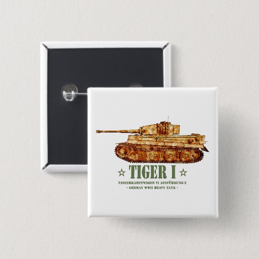 Tiger I. Weltkrieg Zweiter deutscher Panzer Button (Vorne & Hinten)