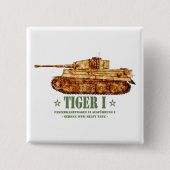 Tiger I. Weltkrieg Zweiter deutscher Panzer Button (Vorderseite)