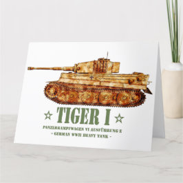 Tiger I. Weltkrieg Zweiter deutscher Panzer Dankeskarte