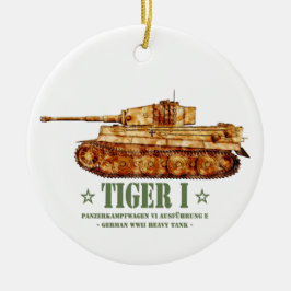 Tiger I. Weltkrieg Zweiter deutscher Panzer Keramik Ornament