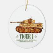 Tiger I. Weltkrieg Zweiter deutscher Panzer Keramik Ornament (Links)