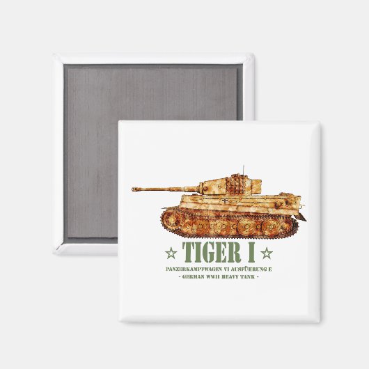 Tiger I. Weltkrieg Zweiter deutscher Panzer Magnet (Vorderseite/Rückseite)