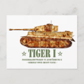 Tiger I. Weltkrieg Zweiter deutscher Panzer Postkarte (Vorderseite)