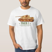 Tiger I. Weltkrieg Zweiter deutscher Panzer T-Shirt (Vorderseite)