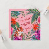 Tiger Ich bin verrückt nach dir pink valentiner Ta Karte (Vorderseite/Rückseite Beispiel)