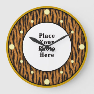 Tiger Ihr Foto Wall Clock Große Wanduhr