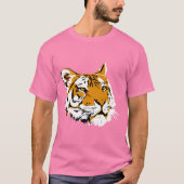Tiger Illustration Burnout-T - Shirt des Retro 80 (Vorderseite)