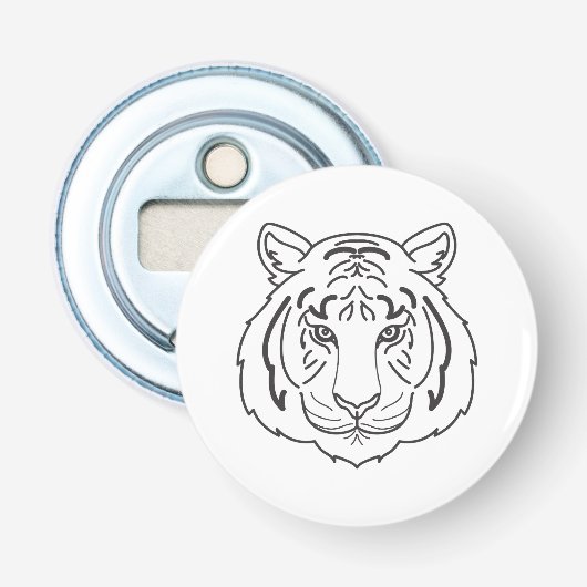 Tiger Illustration Flaschenöffner (Vorderseite)