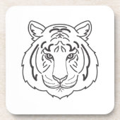 Tiger Illustration Getränkeuntersetzer (Vorderseite)