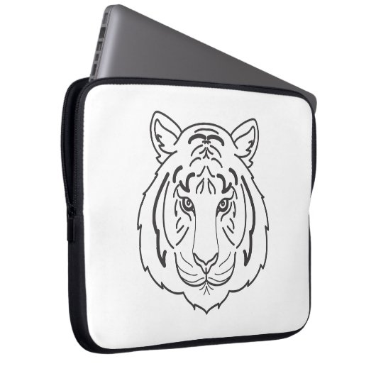 Tiger Illustration Laptopschutzhülle (Vorne Rechts)