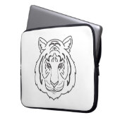 Tiger Illustration Laptopschutzhülle (Vorderseite Links)