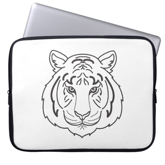 Tiger Illustration Laptopschutzhülle (Vorderseite)