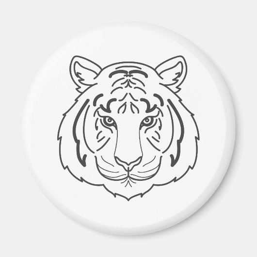 Tiger Illustration Magnet (Vorne)