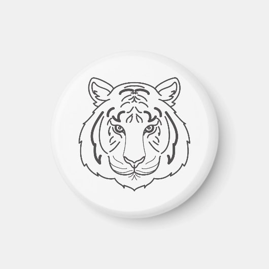 Tiger Illustration Magnet (Vorne)